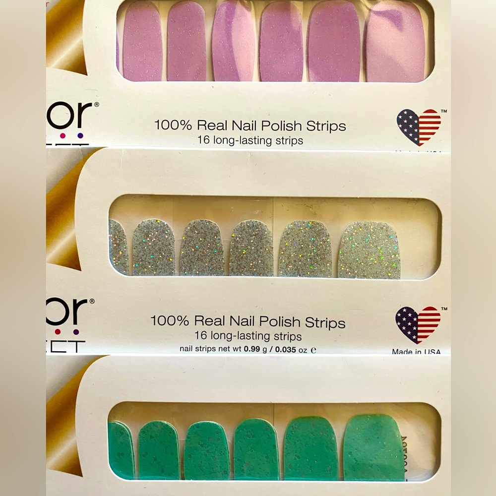COLOR STREET Nail Polish Wraps,  3 sets NEW SEALED, LAVENDER, SPF BFF, SPOTLIGHT